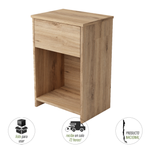 velador 40cm roble cajon