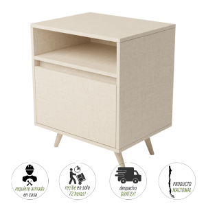 velador 50cm lino cajon