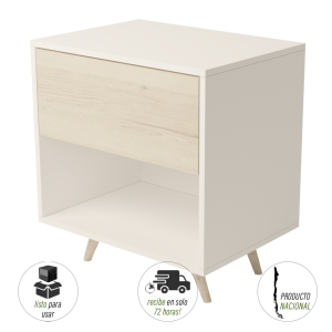 velador 55cm blanco y tokai cajon